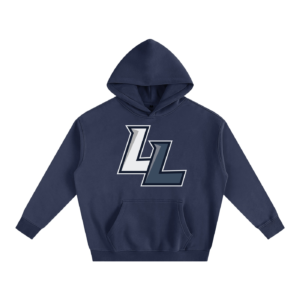 Navy/White LL Oversize Fleeced Hoodie